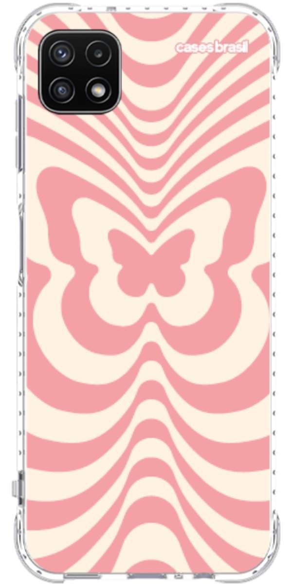 Capinha para Celular Borboleta Retrô Coral