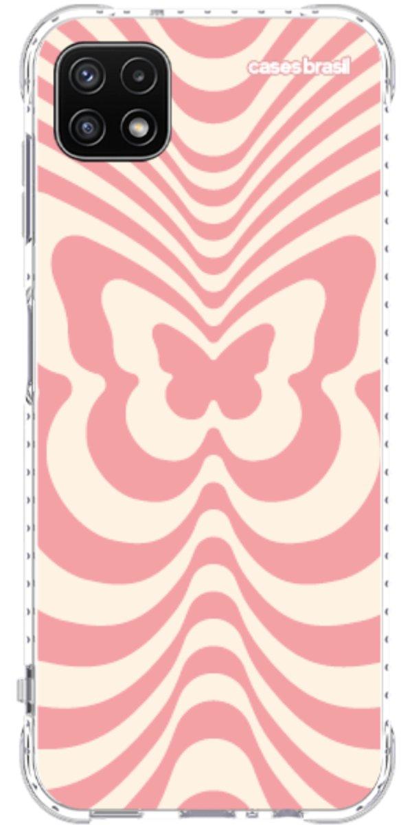 Capinha para Celular Borboleta Retrô Coral