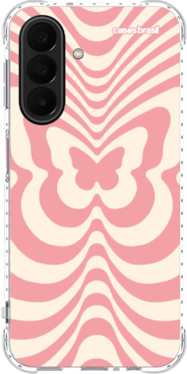 Capinha para Celular Borboleta Retrô Coral