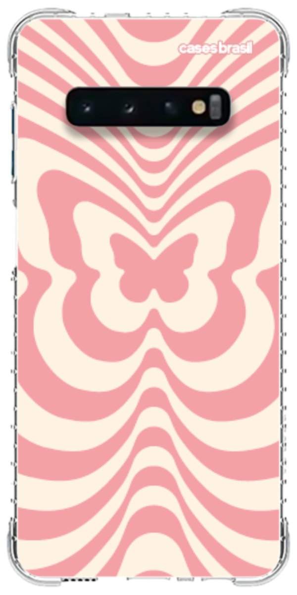 Capinha para Celular Borboleta Retrô Coral