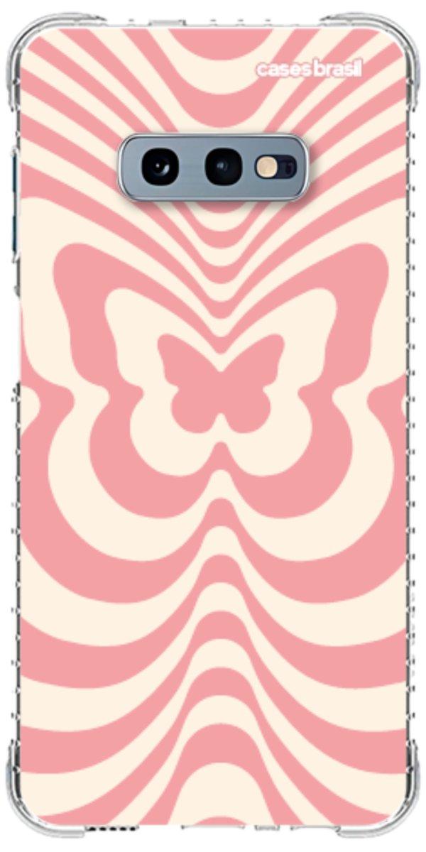 Capinha para Celular Borboleta Retrô Coral