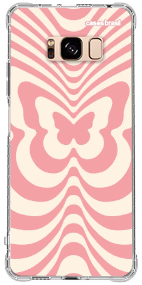 Capinha para Celular Borboleta Retrô Coral