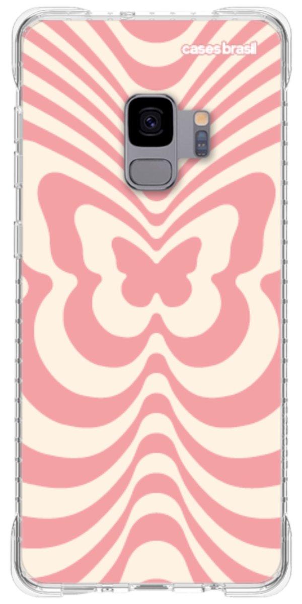 Capinha para Celular Borboleta Retrô Coral