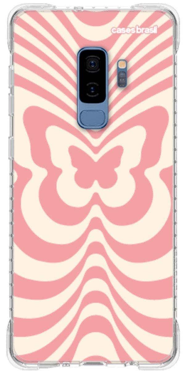 Capinha para Celular Borboleta Retrô Coral