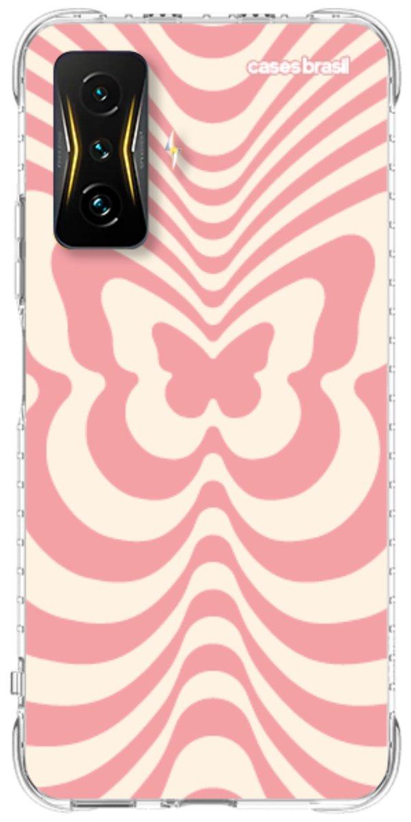 Capinha para Celular Borboleta Retrô Coral