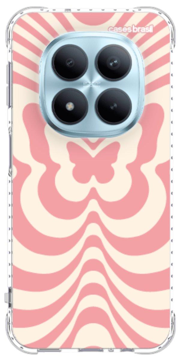 Capinha para Celular Borboleta Retrô Coral
