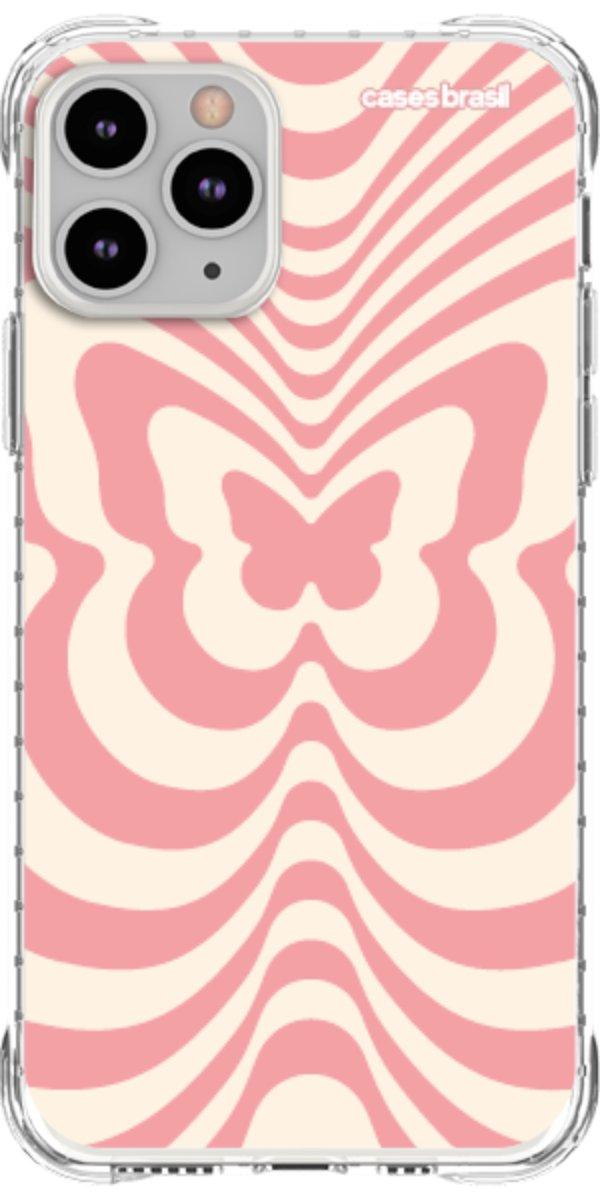 Capinha para Celular Borboleta Retrô Coral
