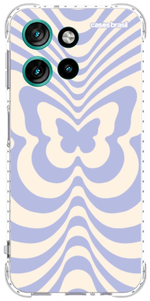 Capinha para Celular Borboleta Retrô Azul