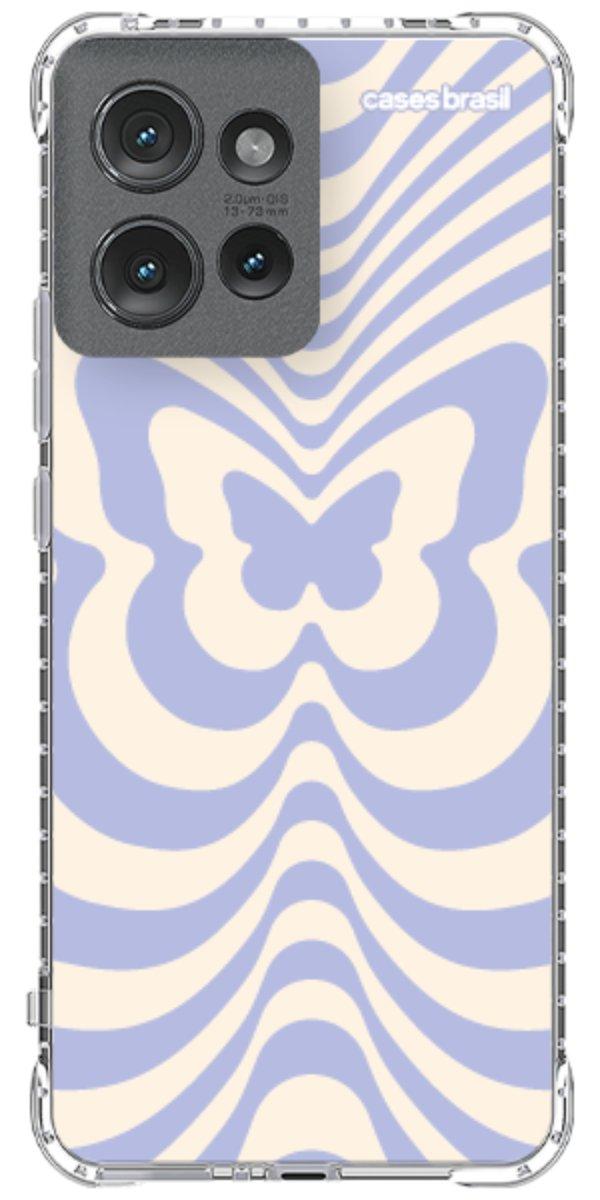 Capinha para Celular Borboleta Retrô Azul