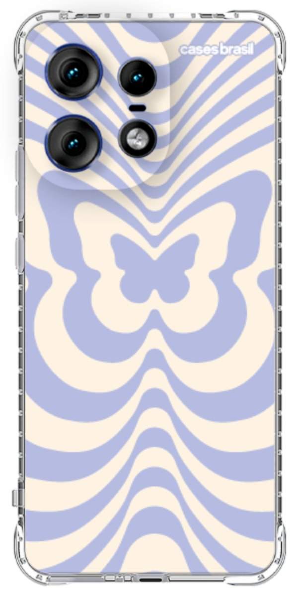 Capinha para Celular Borboleta Retrô Azul