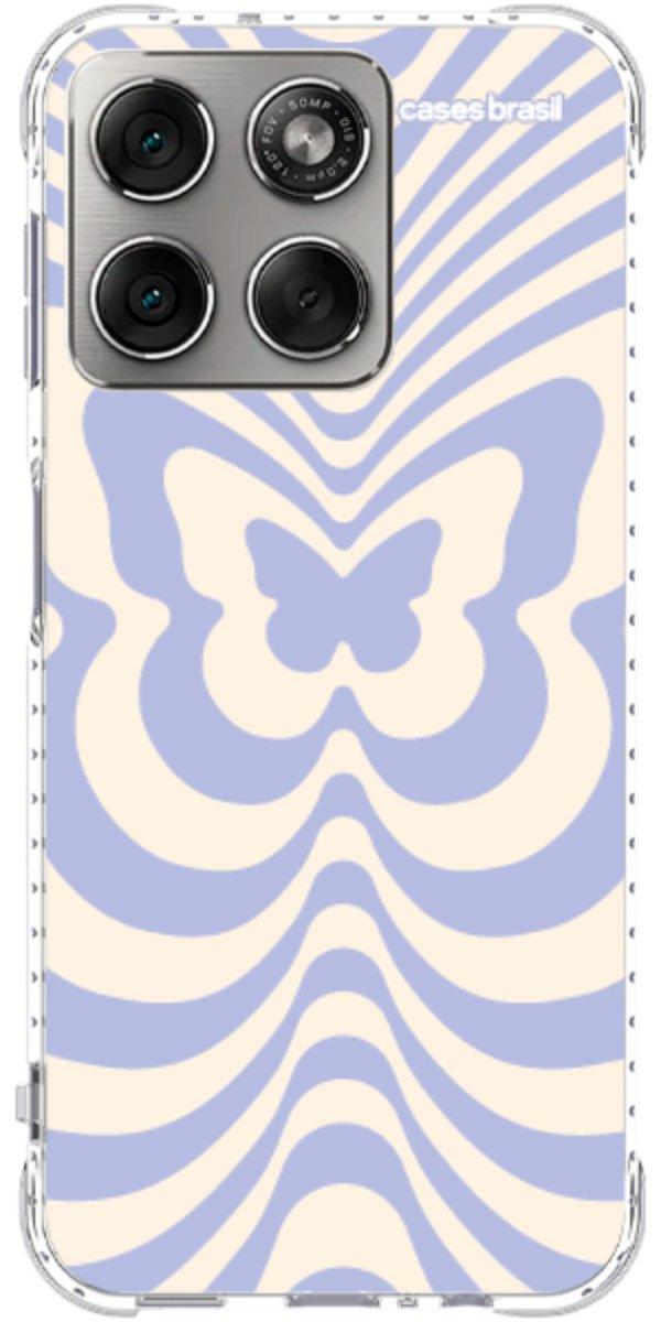 Capinha para Celular Borboleta Retrô Azul