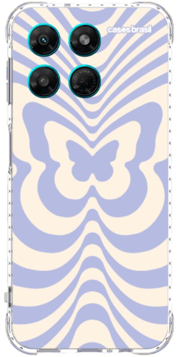 Capinha para Celular Borboleta Retrô Azul