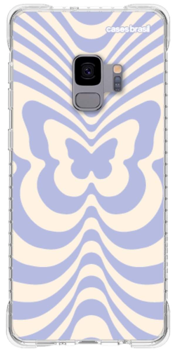 Capinha para Celular Borboleta Retrô Azul