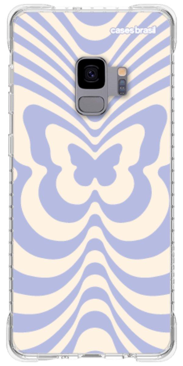 Capinha para Celular Borboleta Retrô Azul