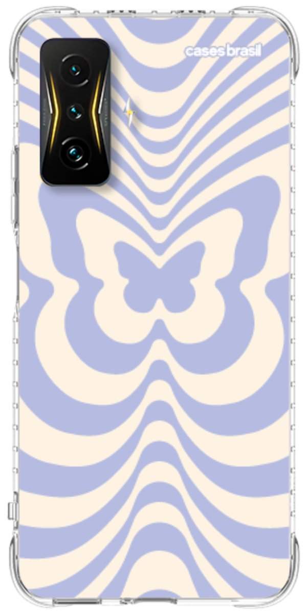Capinha para Celular Borboleta Retrô Azul