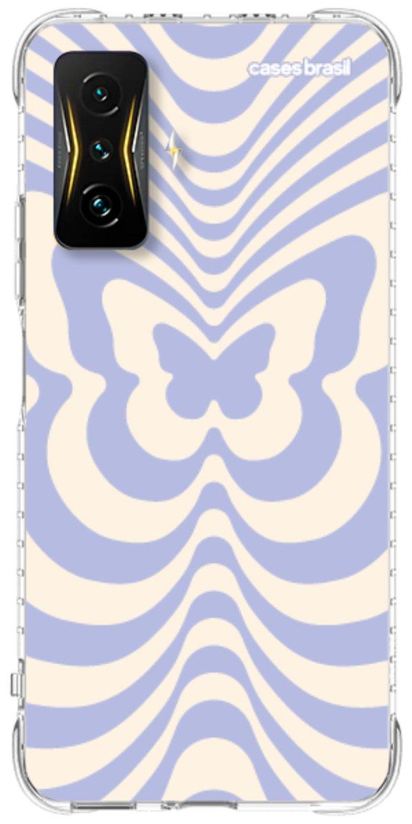 Capinha para Celular Borboleta Retrô Azul