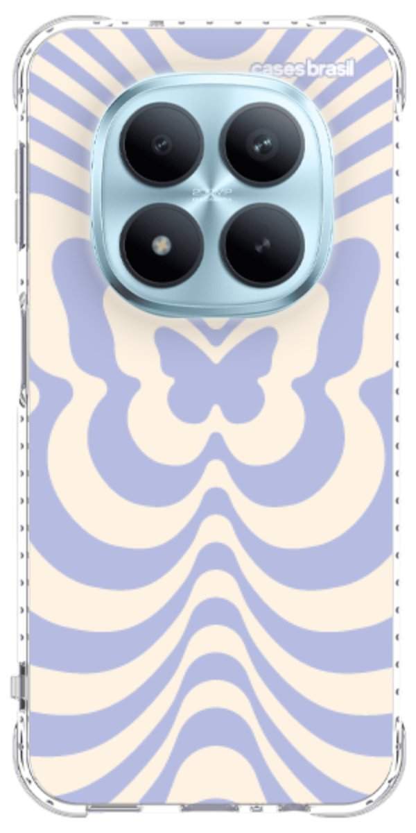 Capinha para Celular Borboleta Retrô Azul