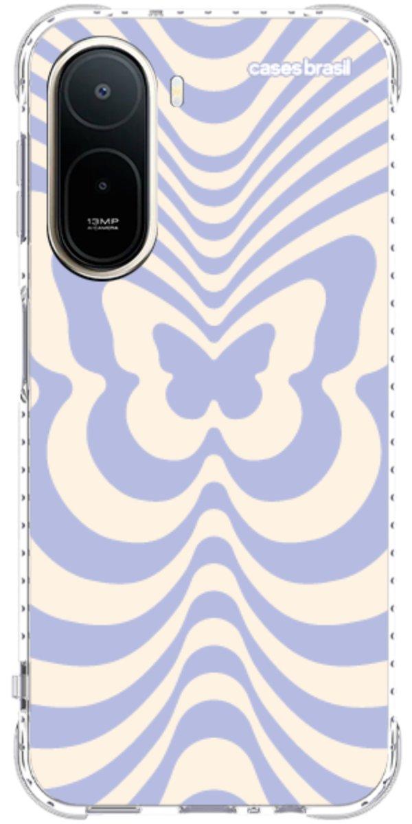 Capinha para Celular Borboleta Retrô Azul