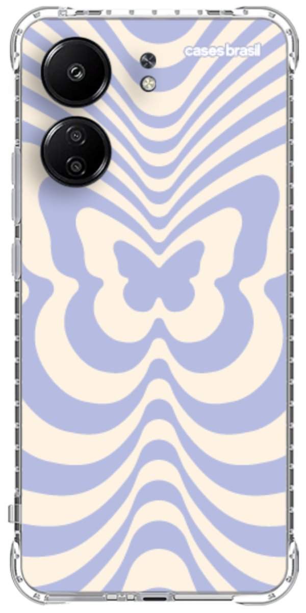 Capinha para Celular Borboleta Retrô Azul