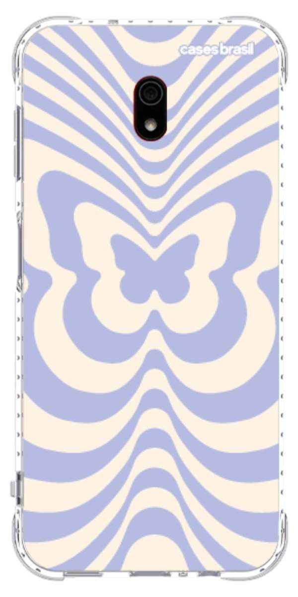 Capinha para Celular Borboleta Retrô Azul