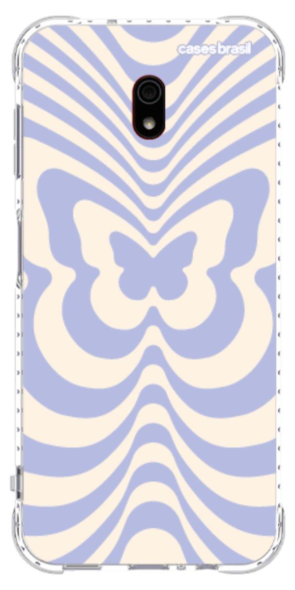 Capinha para Celular Borboleta Retrô Azul