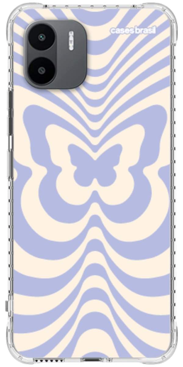 Capinha para Celular Borboleta Retrô Azul