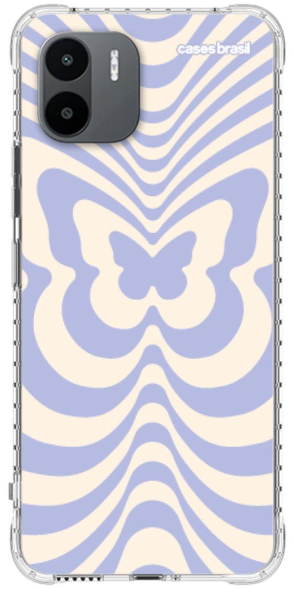 Capinha para Celular Borboleta Retrô Azul