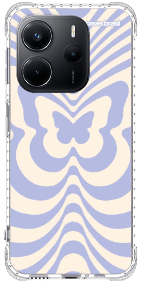 Capinha para Celular Borboleta Retrô Azul