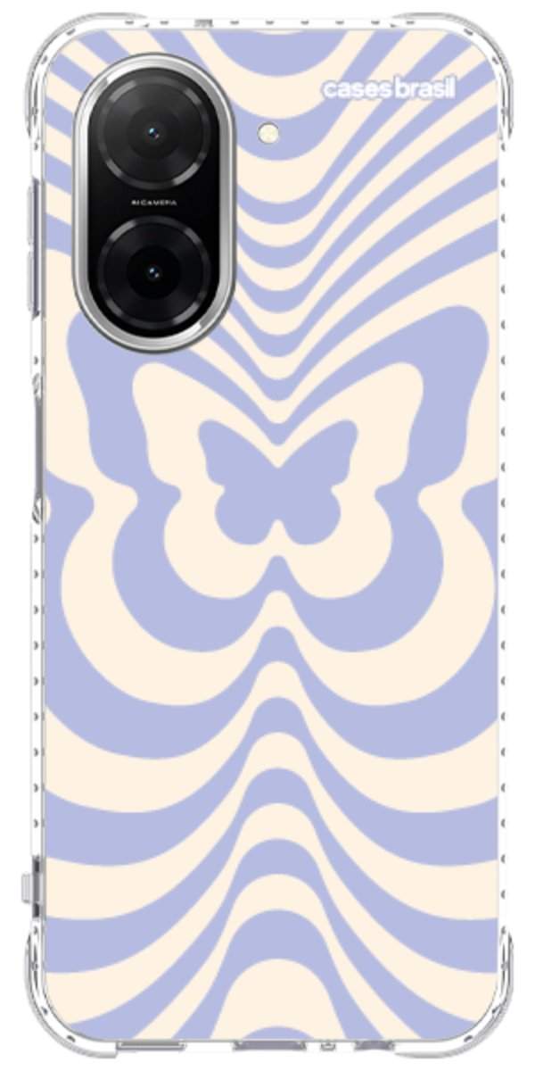 Capinha para Celular Borboleta Retrô Azul