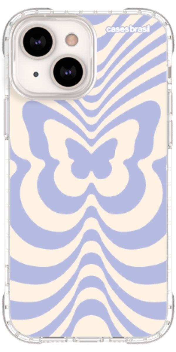 Capinha para Celular Borboleta Retrô Azul