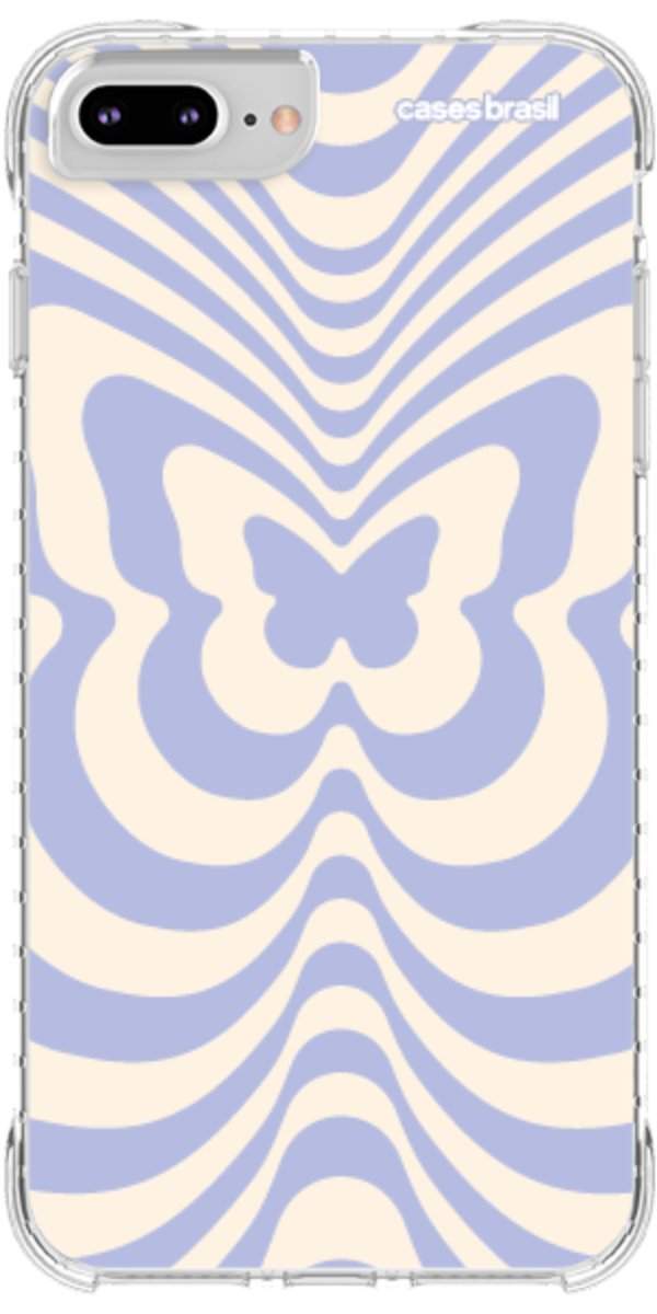 Capinha para Celular Borboleta Retrô Azul