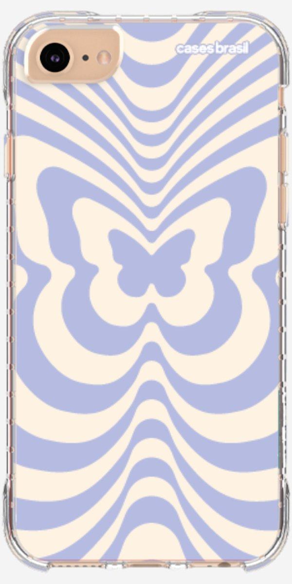 Capinha para Celular Borboleta Retrô Azul