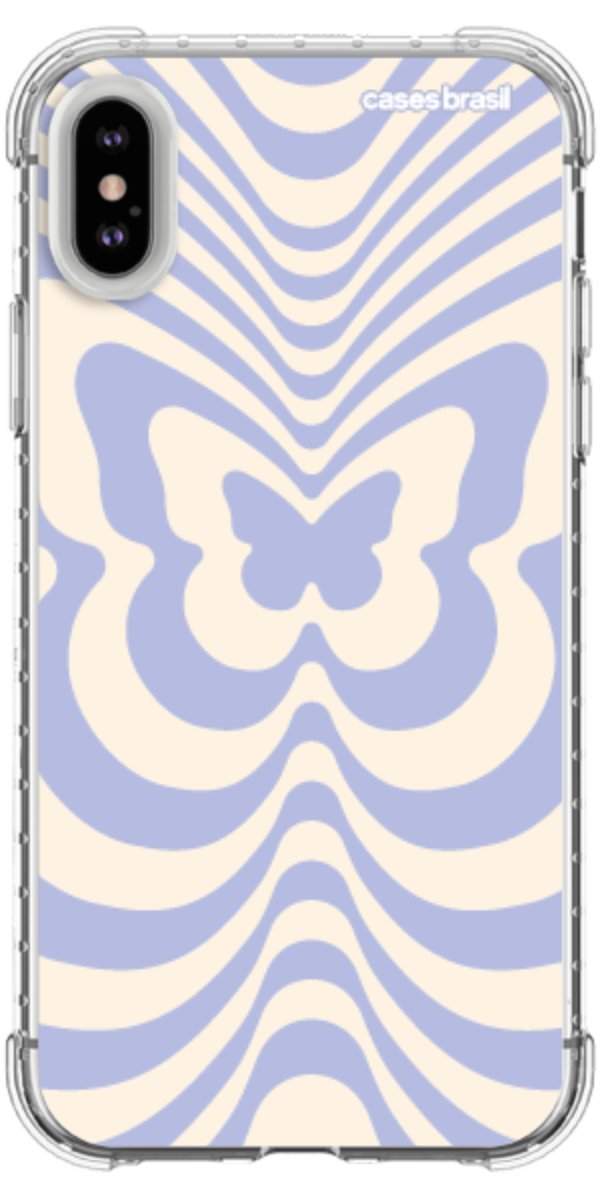 Capinha para Celular Borboleta Retrô Azul