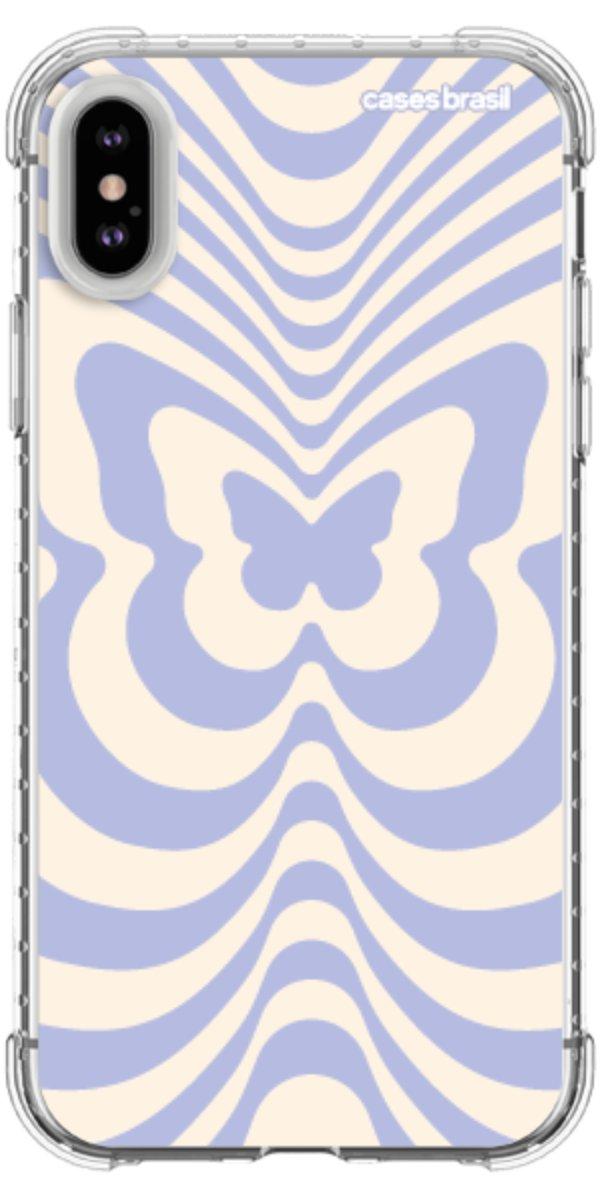 Capinha para Celular Borboleta Retrô Azul