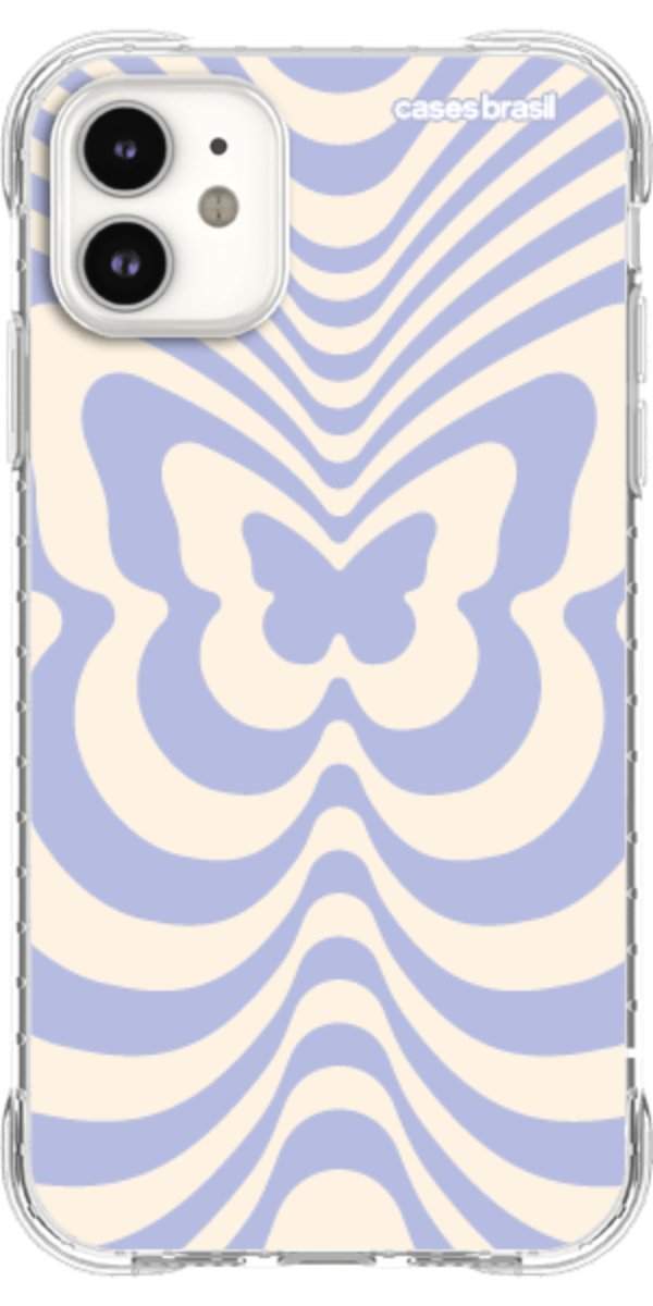 Capinha para Celular Borboleta Retrô Azul
