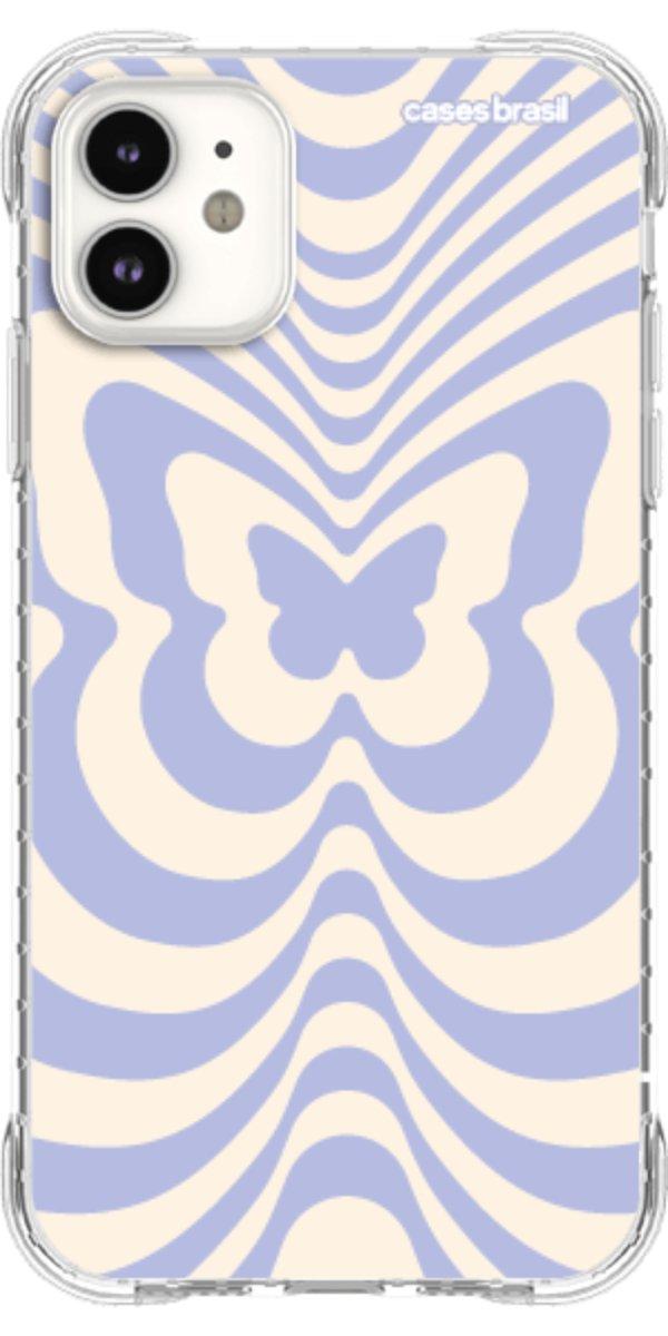 Capinha para Celular Borboleta Retrô Azul