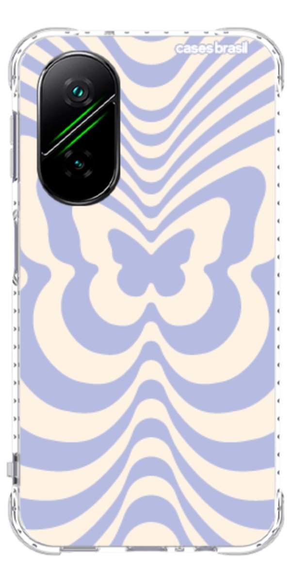 Capinha para Celular Borboleta Retrô Azul