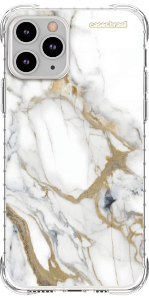 Capinha para Celular Mármore Carrara Dourado