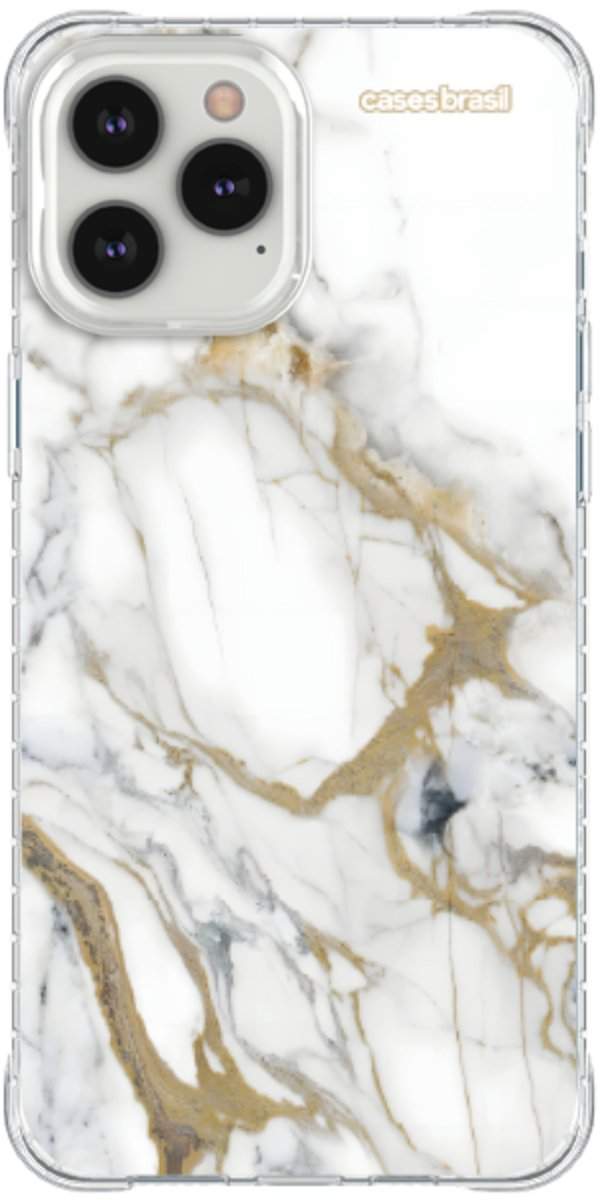 Capinha para Celular Mármore Carrara Dourado