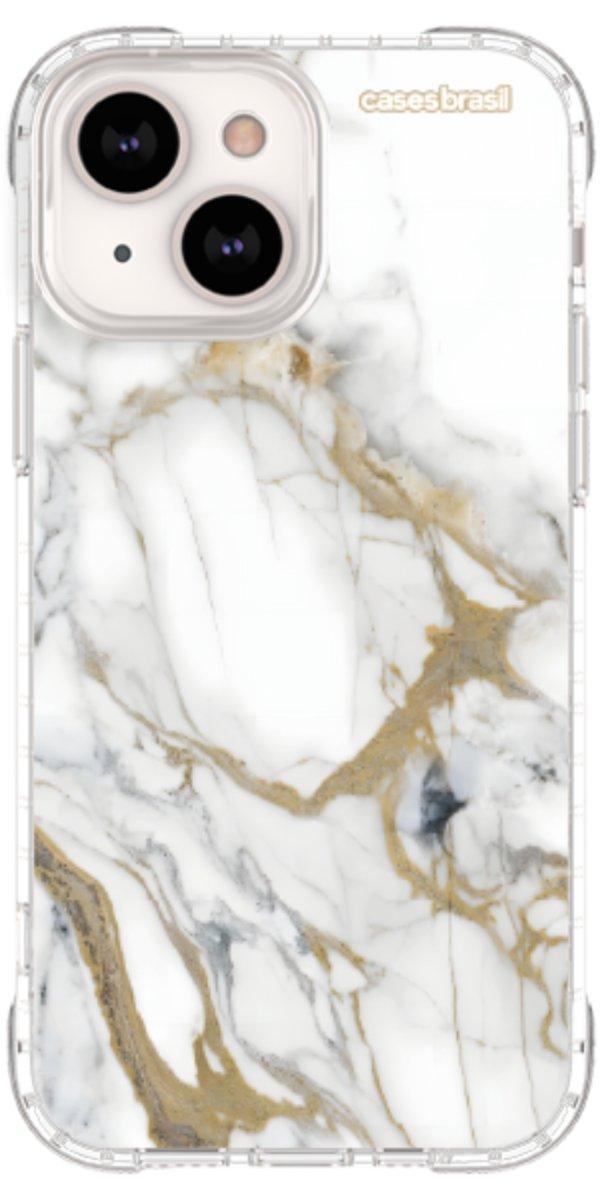 Capinha para Celular Mármore Carrara Dourado