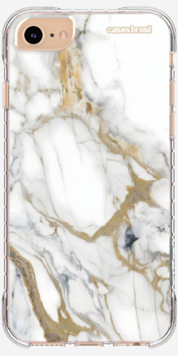 Capinha para Celular Mármore Carrara Dourado