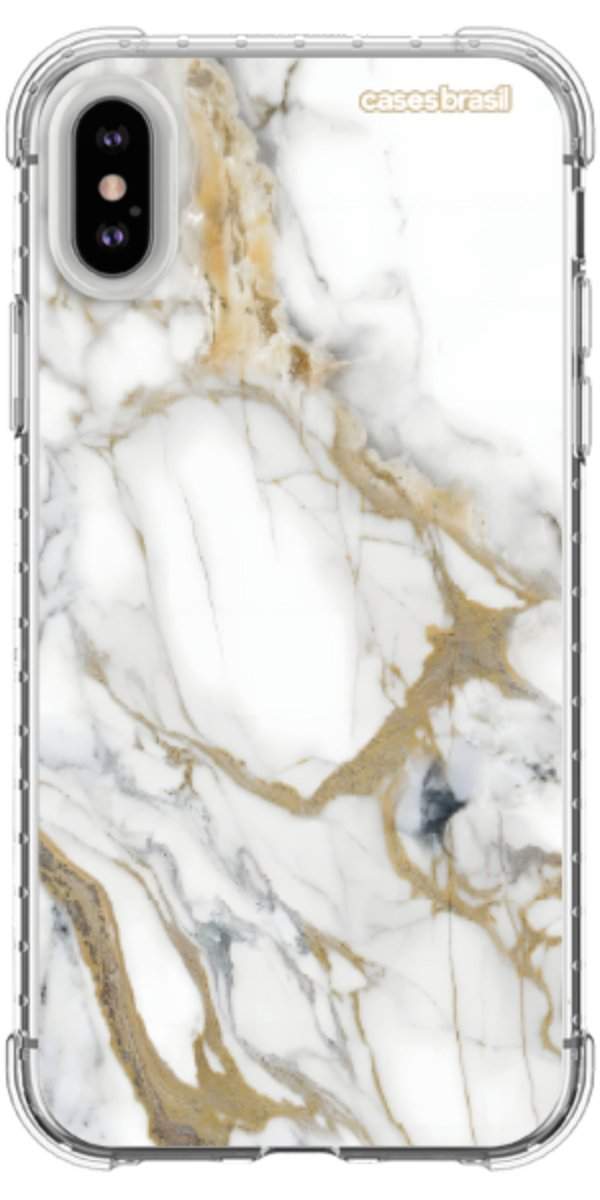 Capinha para Celular Mármore Carrara Dourado