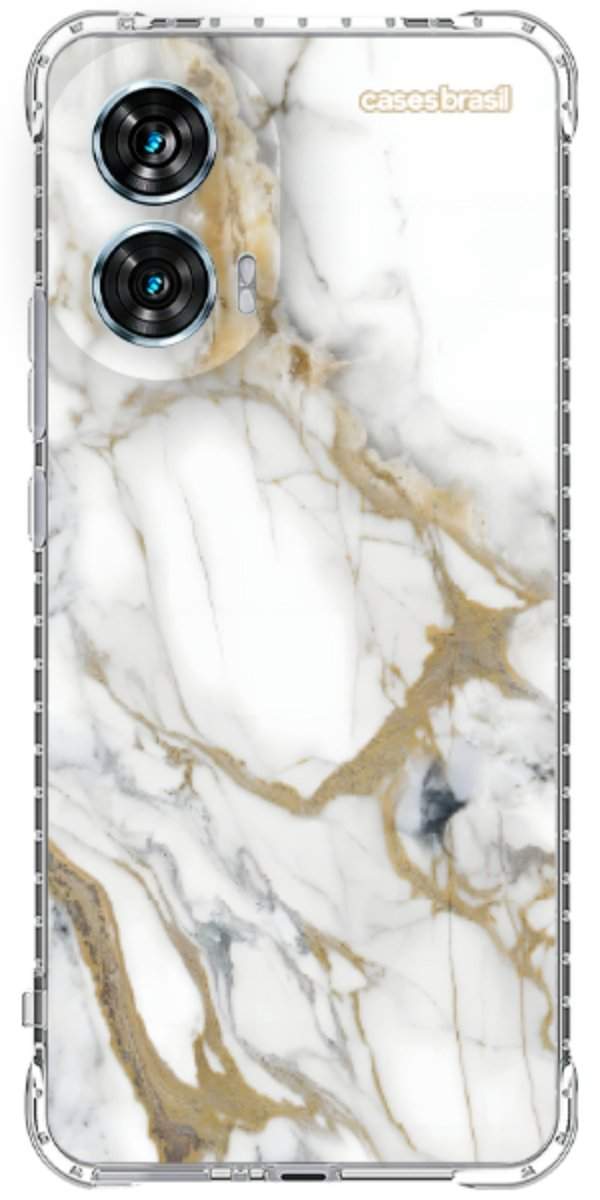 Capinha para Celular Mármore Carrara Dourado