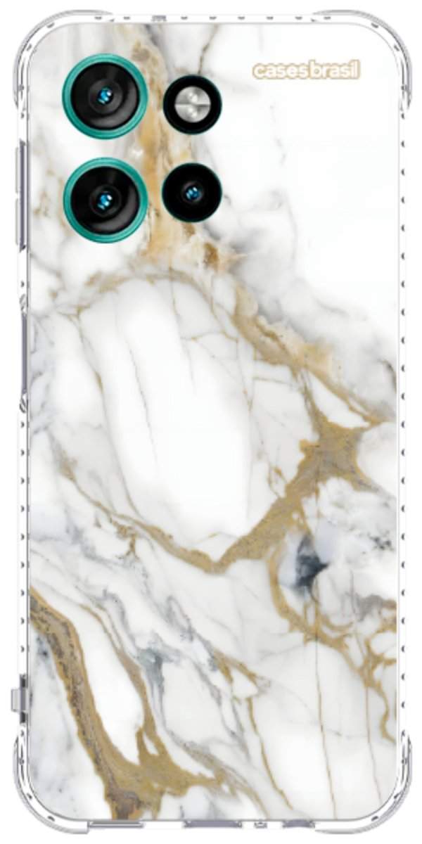 Capinha para Celular Mármore Carrara Dourado