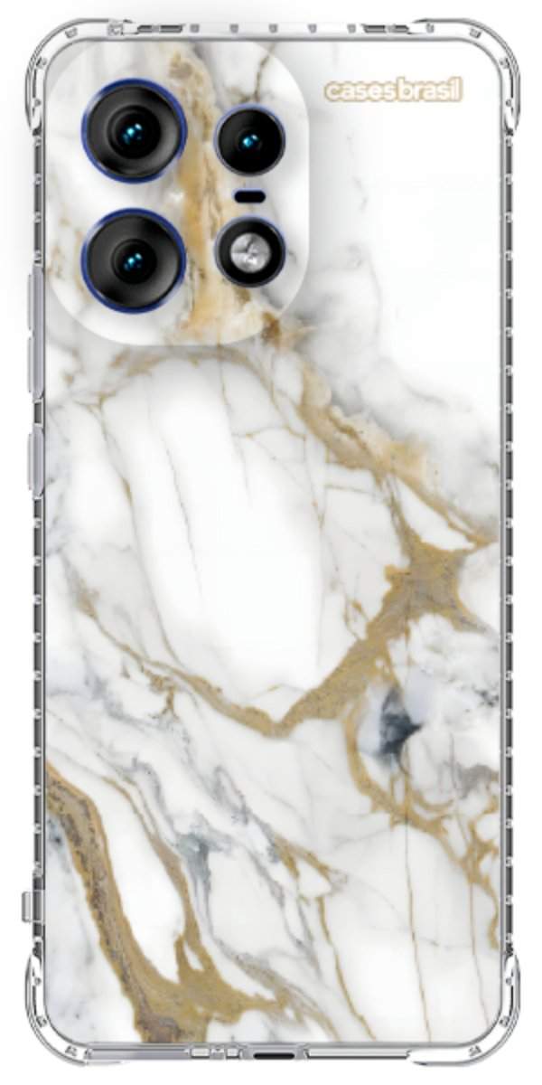 Capinha para Celular Mármore Carrara Dourado
