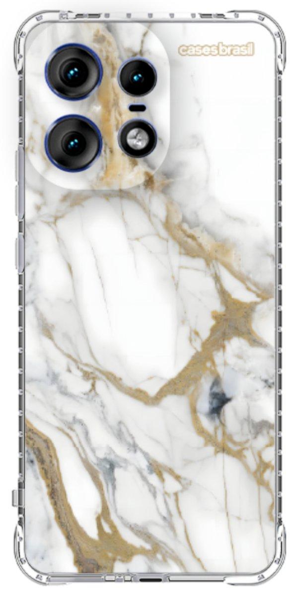 Capinha para Celular Mármore Carrara Dourado
