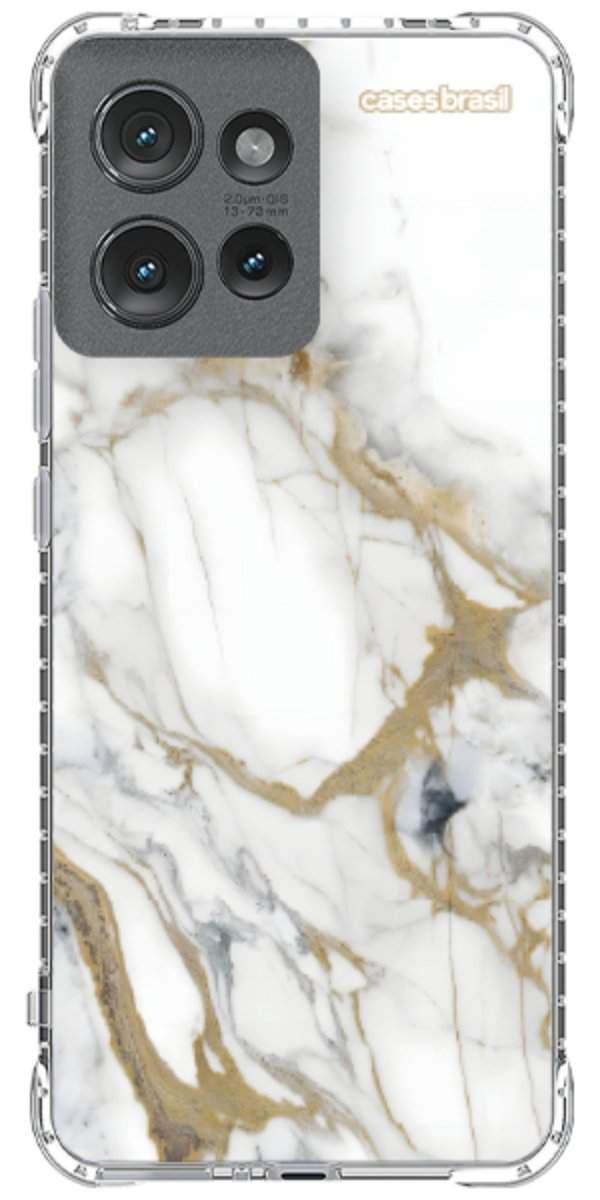 Capinha para Celular Mármore Carrara Dourado