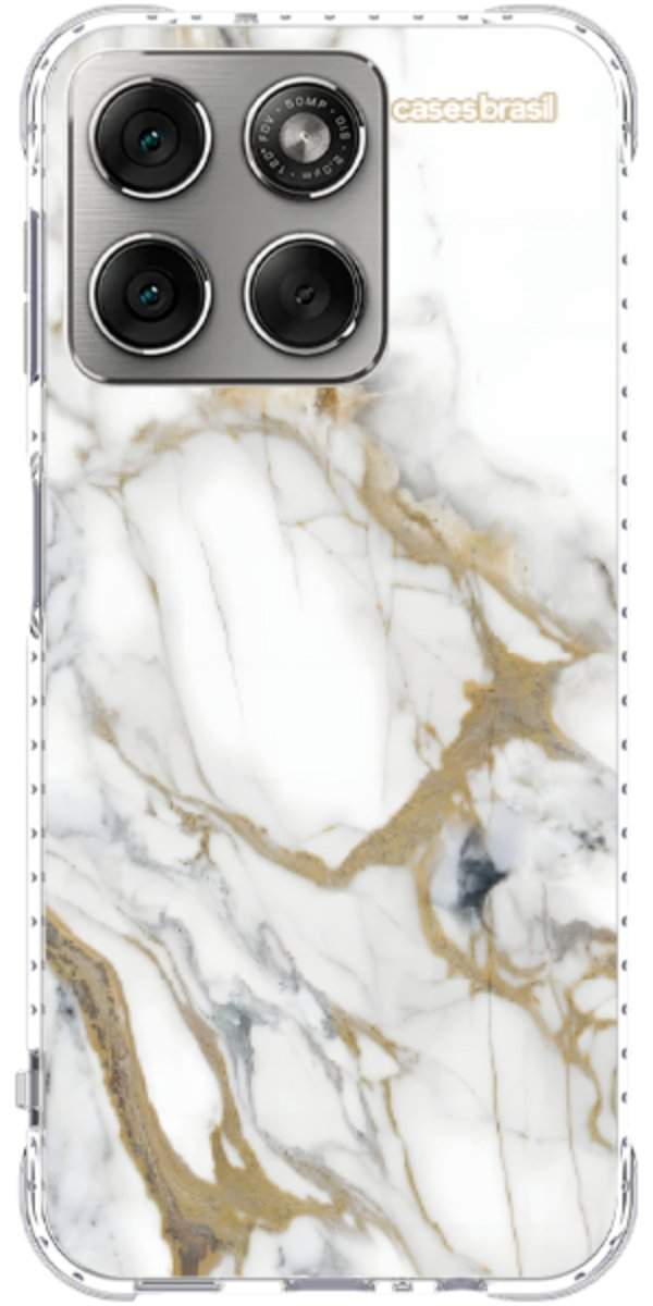 Capinha para Celular Mármore Carrara Dourado