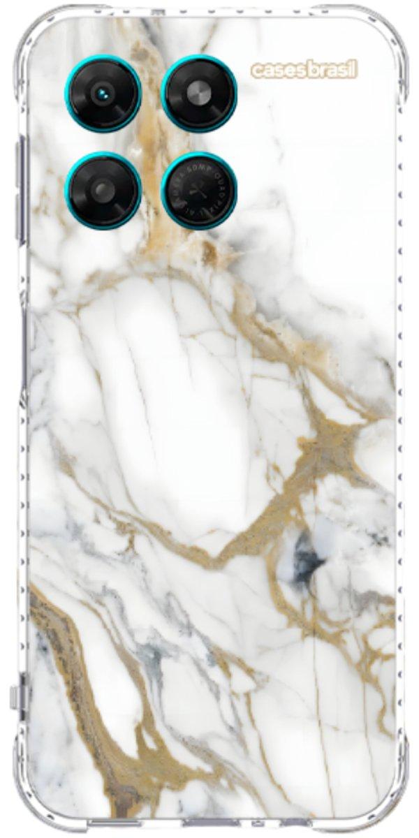 Capinha para Celular Mármore Carrara Dourado