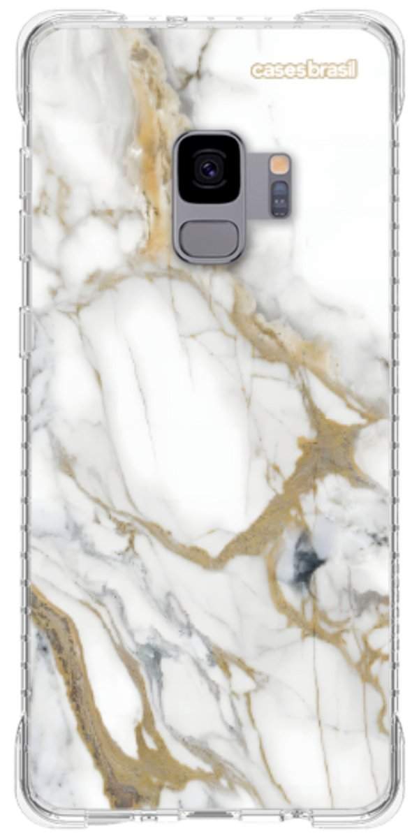 Capinha para Celular Mármore Carrara Dourado